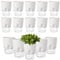 LOPYXBR 15 PCS 4 Inch Self Watering Pots for Indoor Plants Small Self Watering Planter with Self Watering Wick White Clear Plastic African Violet Pots Self Watering Plant Pot for Indoor House Plants