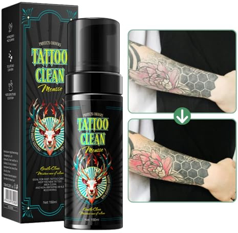 Tattoo Foaming Cleanser - Tattoo Aftercare Cleanser - Tattoo Wash - Tattoo Cleaner for Protecting - Deep Cleansing & Moisturizing - Skin Care for Women&Men (100ml)