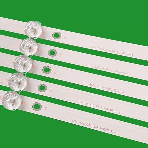 KRZkwA LED-Hintergrundbeleuchtungsstreifen, kompatibel mit 55-Zoll-Fernsehern, kompatibel mit 55U6085 60S 55HUF6933 55PUF6033 55PUG6513 CEJJ-LB550Z-9S1P-M3030-K-4 Modell 9 Lampe