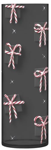 JUMBEAR Dunkle Vase mit Schleife und Kastenvase für Blumen, Halloween, transparente Vase, rustikale Heimdekoration für modernes Bauernhaus, ideales Regal, Tisch und Eingangsdekoration