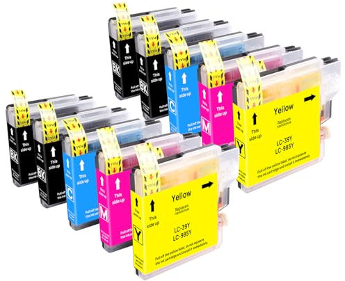 Veson 10x Druckerpatronen Kompatibel für Brother LC985 LC-985 LC-39 LC-975 für MFC-J 220, MFC-J 265 W, MFC-J 410, MFC-J 415 W