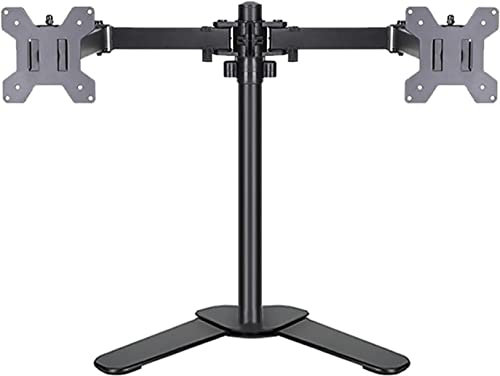 XHYDDLKJ Universeller TV-Ständer für 10- bis 27-Zoll-Flachbildfernseher, Dual-Monitor-Ständer mit vollständig verstellbaren Armen, robuste Tisch-TV-Halterung mit max. 100 x 100 mm, multifun