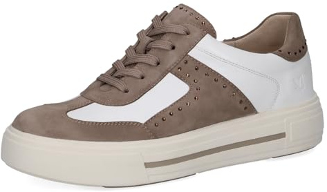 CAPRICE Damen Sneaker flach aus Leder mit Glitzersteinen