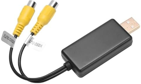 1SourceTek CVBS Adattatore uscita video 2 CVBS uscita USB a RCA cavo DC 5V USB per Android Multimedia Player e Android TV Playe