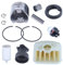LAERNPU Filtro de línea de Aire y Combustible, Kit de Anillo de pistón de 45 mm for Motosierra Husqvarna 353 350, Piezas de Repuesto, Herramientas eléctricas con admisión