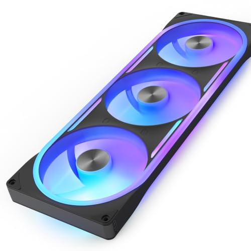 NZXT F420U Ultra - 420mm single-frame Multi-Zone RGB Lüfter - Schwarz | 420mm single-frame Ultra-Einheit mit drei 140mm Lüftern und Multi-Zonen-RGB. Flüsterleise, premium, CAM-synced.
