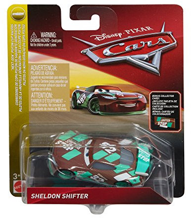Mattel Disney Pixar Cars - Next Generation Piston Cup Series - Sheldon Shifter with Bonus Collector Card
