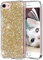 OKZone Funda iPhone 8,Funda iPhone 7, Cárcasa Brilla Glitter Brillante TPU Silicona Parachoque Teléfono Smartphone Funda Móvil Case para Apple iPhone 7 (2016) / iPhone 8 (2017) 4,7 (Oro)