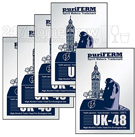 5X Puriferm UK-48 Turbo Yeast 48hr High Alcohol fermentaion