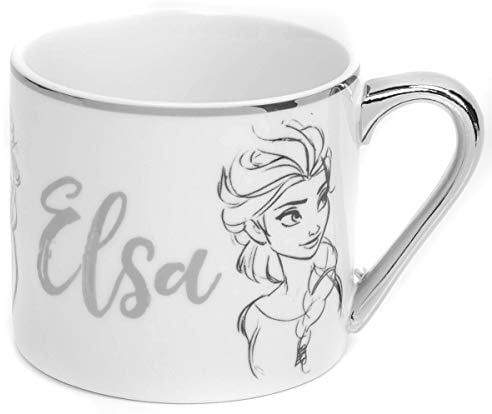 La Reine des Neiges Elsa Unisexe Mug blanc/argent, Céramique,