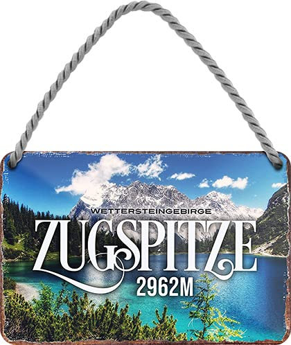 schilderkreis24 Blechschilder Kollektion 18x12cm Beliebte Urlaubsorte: (Zugspitze Wettersteingebirge 2962M)