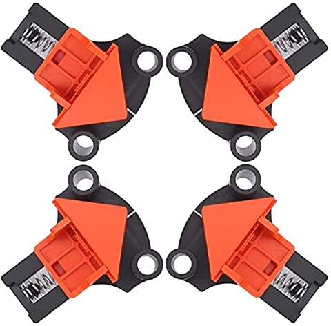 ECO GEN TOOLS 90 Degree Right Angle Corner Vice Clamp for Wood, 4Pcs Corner Vice Clamp Kit for Woodworking, Great for Frame and Cabinet Making