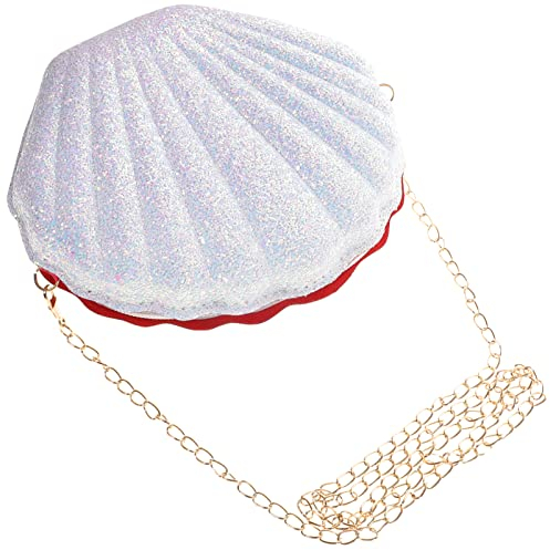 SOIMISS Frauen Mädchen Glitter Pailletten Muschel Kreuz- Körper Tasche Kette Schulter Taschen Mini Perle Shell Handtasche Abend Kupplung Handtasche
