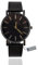 Halukakah Minimalistische Edelstahl-Herrenuhr - Rhodium Plattiertes Uhrenarmband, Schwarzes Zifferblatt Goldene Zeiger. Wird mit Eleganter Geschenkbox Geliefert