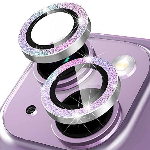 Diruite for iPhone 14/14 Plus Camera Lens Protector,HD 9H Tempered Glass+Aluminum Alloy Camera Screen Protector for iPhone 14/14 Plus Camera Cover