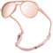COCOSAND Toddler Sunglasses with Strap Polarized Flexible Pilot for Little Kids Boys Girls 2-6 Year Old, Pink