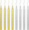 DONQL 8Pcs Acrylfarbe Stift 0.7mm Metallic Permanent Acryl Marker Set Gold Silber Glas Glitter Farbe Stifte für Stoff Glas Rock Holz Keramik Leder (4gold+4silber)