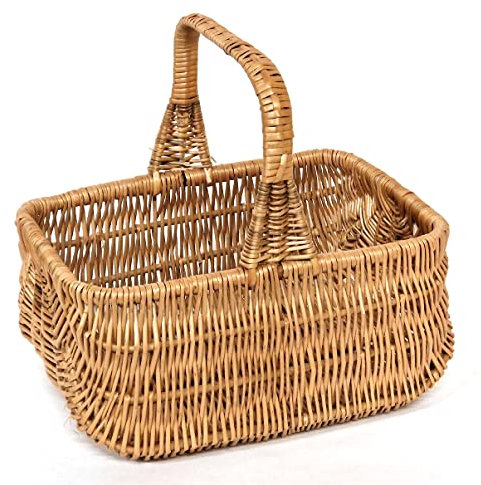 Tigana Einkaufskorb Pilzkorb Autokorb Korb aus Weide 42 x 32 cm 7010240-H