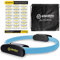 eleabro Sports 33 cm Pilates-Ring, magischer Kreis, Pilates-Ring mit A1-Größe, Workout-Poster, ideal für alle Höhen, Yoga-Ring, Fitnessring mit weichen Griffen, innerer Oberschenkelübungsring – (blau)