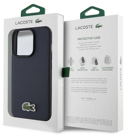 Lacoste LCHMP15XPVCV Hülle für iPhone 15 Pro Max 6.7 Marine hardcase Iconic Petit Pique