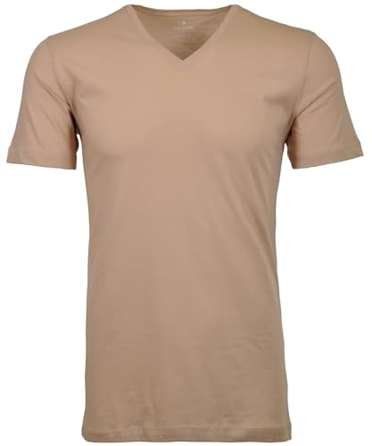 RAGMAN Herren 2 T-Shirt Doppelpack Bodyfit mit V-Ausschnitt Light Skin-086, S