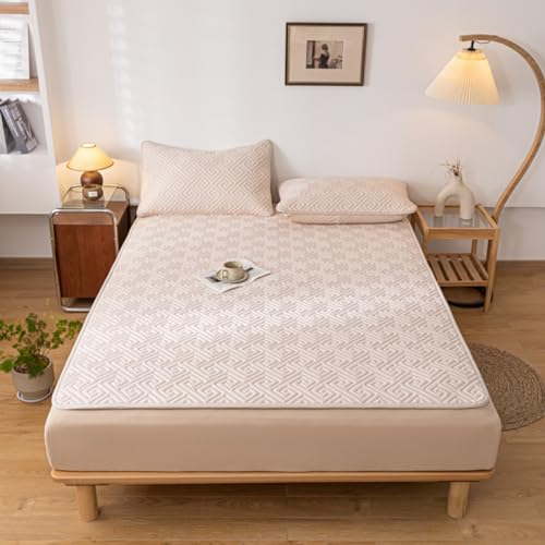 HAIBA Matratzenauflage 48x74cm/2PCS atmungsaktive Matratzenauflage Khaki Mikrofaser Füllen Matratzentopper Atmungsaktive Premium Matratzenauflage Matratzenschutz