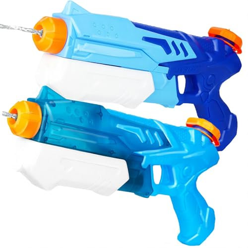 Hanmulee Water Gun for Kids, 2 Pack Water Pistol Gun Soaker Pump, 600ml Squirt Guns for Kids Adults, Super Water Blaster Summer Toy For Swimming Pool Garden Party Outdoor Beach