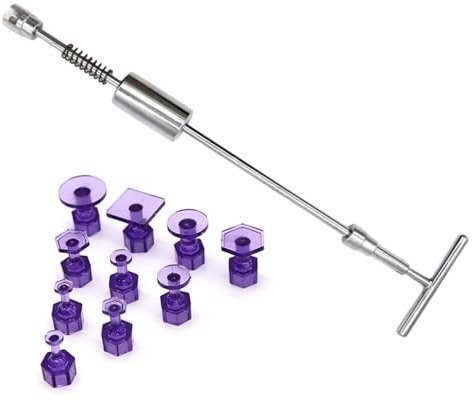 Outil Débosselage Carrosserie Voiture - Extracteur De Bosses, Kit Debosselage Marteau Coulissant, Kit D'extracteur Bosses Automatique Avec 10 Languettes D'extraction, Débosselage Voiture À Barre En T