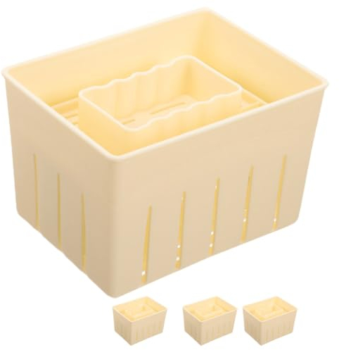 Cabilock 4pcs DIY Tofu Press Mould Cheese Press Tool Cheese Maker Tofu Making Mold for Making Equipment