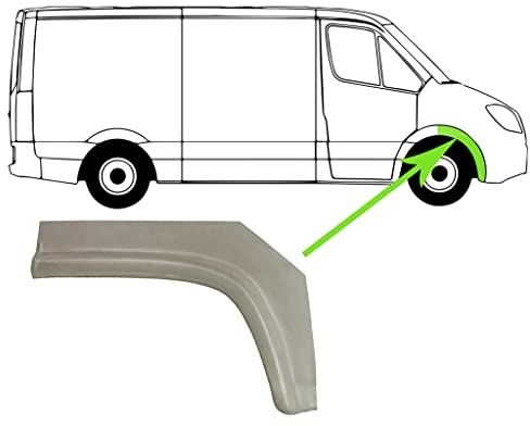Kotflügel Reparaturblech Kotflügelblech Vorderteil Vorne Rechts Kompatibel mit Mercedes T2/L Kipper Kasten Pritsche Kommunalfahrzeug 68-88