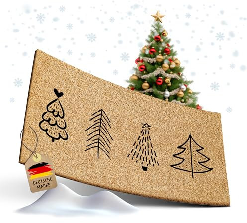 ElbFuchs Kokos Fußmatte Fußmatte Camping 60x40cm I Extra langlebige & rutschfeste Kokosmatte I Für Innen & Überdachte Außenbereiche I Ideal als schmale Schmutzfang- und Eingangsmatte