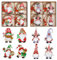Feelhap Holzanhänger Weihnachten, 24 Stück Weihnachtsanhänger aus Holz Weihnachtsdeko Anhänger, Baumschmuck Christbaumschmuck Holz Weihnachtsanhänger Wichtel Set Bunte Bemalt Fensterhänger mit Schnur