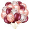 85.Geburtstag Luftballons, Weinrot Roségold 85.Geburtstag Latex Konfetti Ballon Bänder für ihre Frauen Mutter Happy 85 Jahre alt Geburtstag