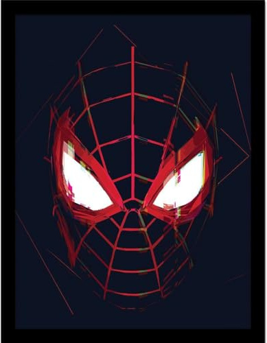 SPIDER-MAN Close Up Miles Morales Framed Poster