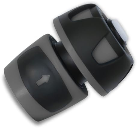 YourCasa 1x Schlauchverbinder Kupplung - 3/4 Zoll (19 mm) mit AQUASTOP- Schlauchkupplung für Gartenschlauch Schlauchanschluss Verbinder Anschluss Schnellkupplung Schlauch Adapter (Anthrazit)