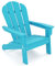 COSTWAY Adirondack Stuhl Kinder, Adirondack Chair wetterfest aus HDPE, Gartenstuhl mit ergonomischer Rückenlehne & Armlehnen, Outdoor-Stuhl für Jungen & Mädchen von 3–8 Jahren (Türkis)