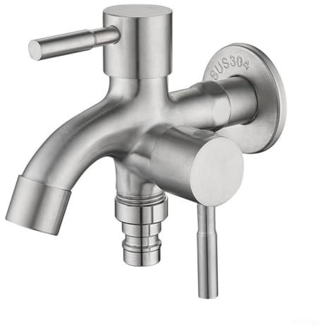 Robinet double en acier inoxydable 304, parfaitement conçu pour le jardinage et la cuisine