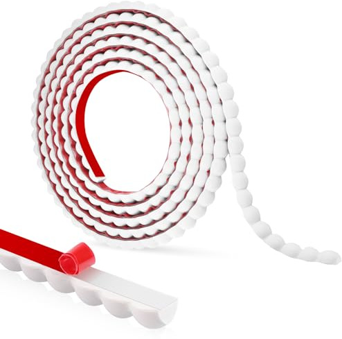 Moulure decorative moulure murale adhesive bande décorative flexible en PVC baguette de finition pour plafonds carreaux bords muraux (Blanc, 10mm×3m)