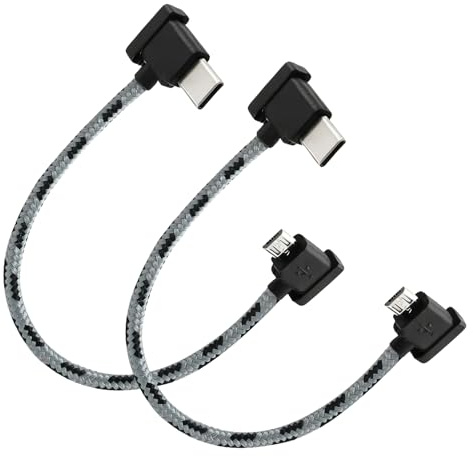 2 Piezas Cable USB C a Micro USB 15cm, Cable Datos USB C Micro USB, Compatible con Mavic Mini 1 Mavic 2 Pro Zoom Mavic Air Pro Platinum Conexión Estable Accesorios Dron Teléfonos Tabletas Cable Datos