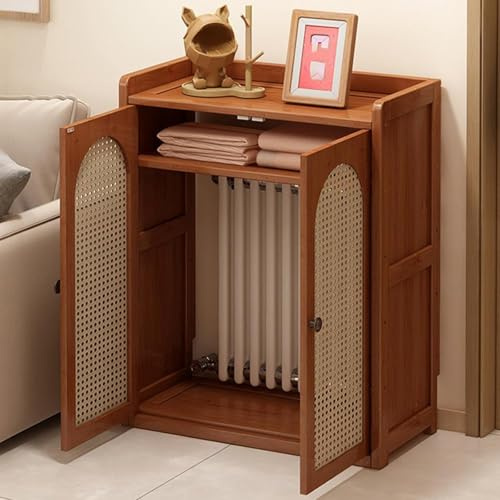SXKLLYX Cache Radiateur 2 Portes, Cache-Radiateur pour la Maison, Radiator Cover pour Routeur Wi-FI pour Le Salon, Cache Les Tuyaux Encombrés, Installation Facile(60 * 25 * 82.5cm/24 * 10 * 32.5in)