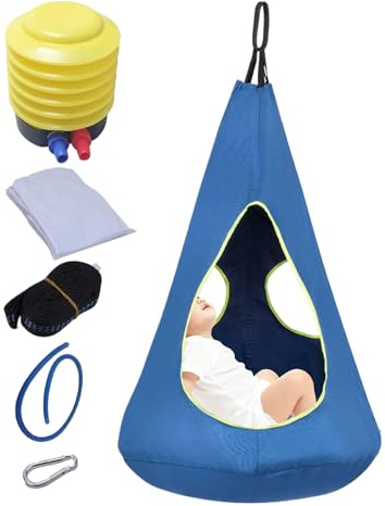 Schaukelsitz für – Design aus Oxford-Stoff, max. 150 kg, verstellbare Hängematte, bequemer Hängestuhl für Innen und Außen | Wohnzimmer, Garten, Terrasse, Balkon, Rasen