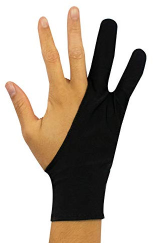 TRIXES Lot de 3 Gants à Dessin pour Artistes Tablettes Droitier ou Gaucher Faible Friction