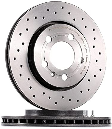 BREMBO 2x Bremsscheibe Hinten Ø256mm Höhe: 36mm Dicke: 22mm gelocht/innenbel. 09.A652.1X