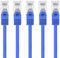 1aTTack.de 0,5m - blau - 5 Stück Cat7 Netzwerkkabel SFTP Patchkabel Lankabel Rohkabel 10GB/s - 500 Mhz konfektioniert mit 2 RJ45 Stecker Cat 6a