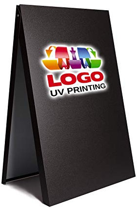 A-Board, panneau de trottoir, tableau magnétique, affichage, support, métal noir MLB UV