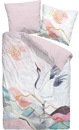 Dormisette Mako-Satin Bettwäsche Storch