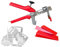 500 Zuglaschen 200 Keile + 1 Zange 2,0mm - KACHEL GOTT® Fliesen Nivelliersystem Set - Fugenbreite wählbar 1mm bis 3mm - Zange Keile Zuglaschen für Fliesenstärke 3-12 mm(SET Semi-Pro 2,0mm)