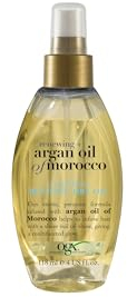 OGX Renewing + Argan Oil of Morocco Haaröl Spray, schwereloses Glanzspray für Haare mit Arganöl aus Marokko, Haarpflege Öl ohne Silikone, Sulfate & Parabene, Anti Frizz Spray (118 ml)