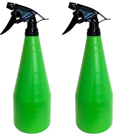 HAC24 - Juego de 2 pulverizadores para plantas, 1 litro, pulverizador de plástico, pulverizador de desinfección