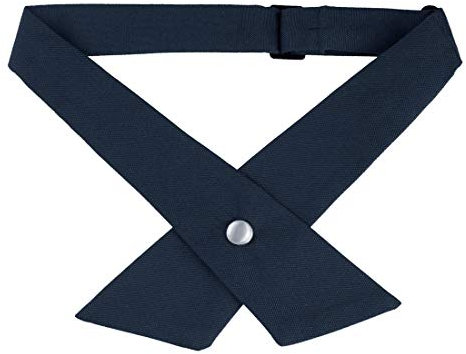sourcing map Damen Verstellbarer Hals Schleife Bolzenknopf Kreuz und quer Krawatte Dunkelblau Einheitsgröße